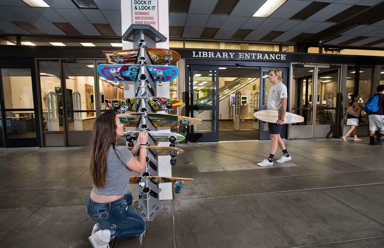 Skatedock® Lockable Skateboard and Scooter Racks GCS